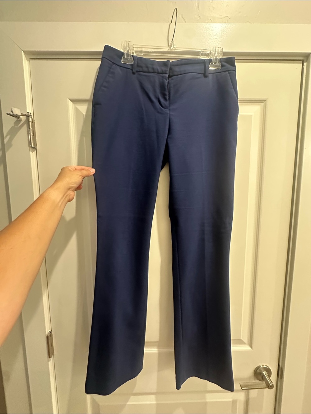 Express Women's Straight Leg Pants in Navy Blue